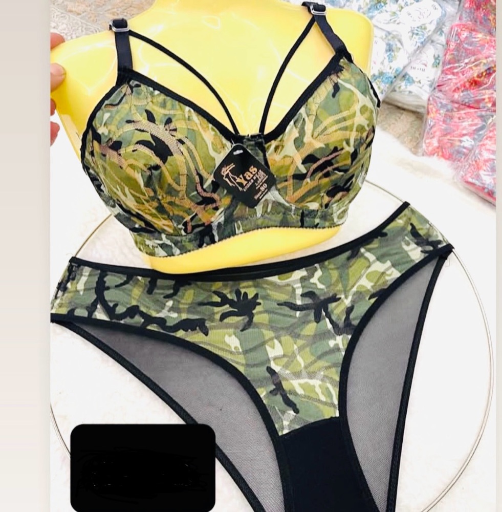 ست شورت و سوتین توری چریکی هارنس دار